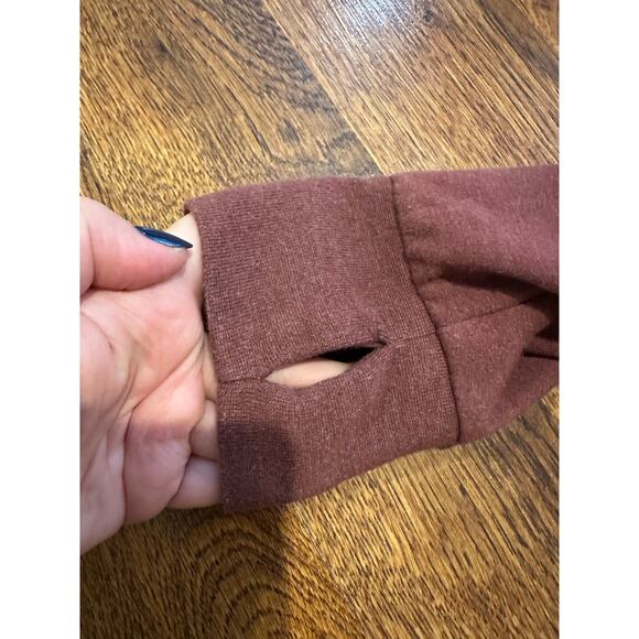 Pendleton Women's Cozy Hooded Sweatshirt Dress Maroon Size Small Cozy Layers - Picture 4 of 9